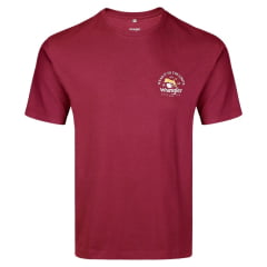 Camiseta Masculina Wrangler Manga Curta Urbano Vinho Estampado Onça Ref: WM5721V