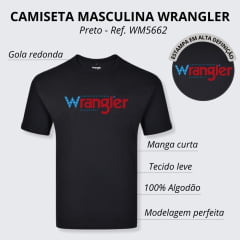 Camiseta Masculina Wrangler Preto Manga Curta -Ref. WM5662