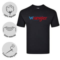 Camiseta Masculina Wrangler Preto Manga Curta -Ref. WM5662