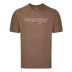 Camiseta Masculina Wrangler T-Shirt Básica Marrom Estampado REF: WN5517CP