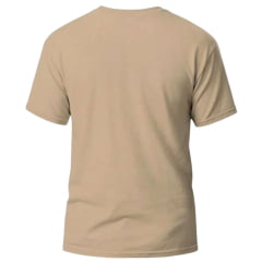 Camiseta Masculina Wrangler Básica Bege Com Logo Em Marrom Ref:WM5530BE