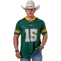 Camiseta Unissex Texas Farm Jersey Brasil Verde Estampada Na Frente E Nas Costas - Ref:CJE001