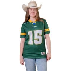 Camiseta Unissex Texas Farm Jersey Brasil Verde Estampada Na Frente E Nas Costas - Ref:CJE001