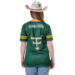 Camiseta Unissex Texas Farm Jersey Brasil Verde Estampada Na Frente E Nas Costas - Ref:CJE001