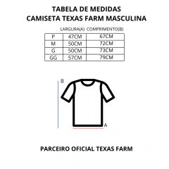 Camiseta Masculina Texas Farm Preto - REF: CM258