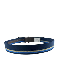 Cinto Masculino Badana Couro Especial Azul Marinho Elástico Ref: X231221602