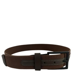 Cinto Masculino Badana Couro Especial Café Elástico Ref: X231221101