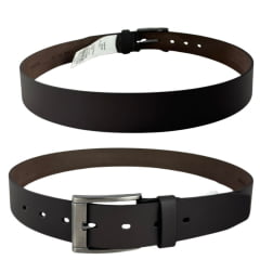 Cinto Masculino Badana Couro Especial Café Smalb Liso Ref:X219374101