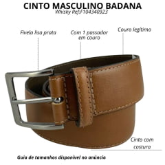 Cinto Masculino Badana Couro Social Whisky Fóssil Ref:F104340923
