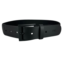 Cinto Masculino Javali Couro e Elástico Preto Com Fivela Preta Ref JC255