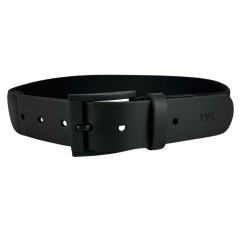Cinto Masculino Javali Couro e Elástico Preto Com Fivela Preta Ref JC255