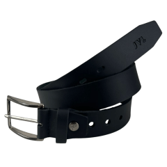 Cinto Masculino Javali Couro Soleta Preto Com Ajuste na Fivela - Ref.JC224