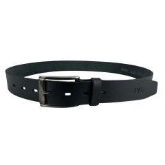Cinto Masculino Javali Couro Soleta Preto Com Ajuste na Fivela - Ref.JC224