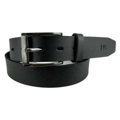 Cinto Masculino Javali Couro Soleta Preto Com Ajuste na Fivela - Ref.JC224