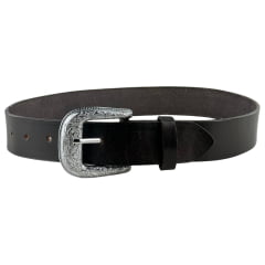 Cinto Masculino Pyramid Country Marrom Escuro Couro Liso Ref.PY6600