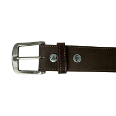Cinto Masculino Pyramid Country Marrom Crazy Horse Com 1 Costura - Ref.PY-6152