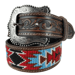 Cinto Masculino Pyramid Country Miçanga Colorida - Escolha a cor