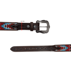 Cinto Masculino Pyramid Country Miçanga Colorida - Escolha a cor