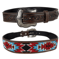 Cinto Masculino Pyramid Country Miçanga Colorida - Escolha a cor