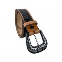 Cinto Masculino Pyramid Country Fundo Preto - Ref.6730