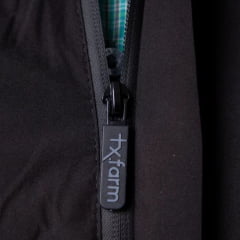 Colete Masculino Texas Farm Puffer Dusk Preto Com Capuz Removível Logo Aplicada Ref: IN020
