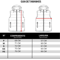 Colete Masculino Texas Farm Puffer Dusk Preto Com Capuz Removível Logo Aplicada Ref: IN020