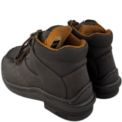 Coturno Unissex Jácomo Couro Mustang Dark Brown - Ref:T004/UT