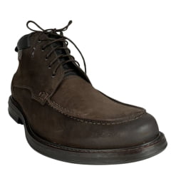Coturno Masculino Anatomic Gel Couro Bullskin Café Semi Cromo Castanho Sola Savoy Neutrol Ref:9093