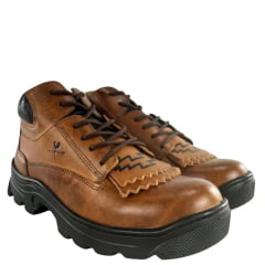 Coturno Masculino Caminhos Da Roça Couro Látego Whisky Ref. KA16-4