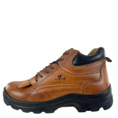 Coturno Masculino Caminhos Da Roça Couro Látego Whisky Ref. KA16-4