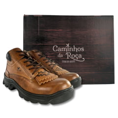 Coturno Masculino Caminhos Da Roça Couro Látego Whisky Ref. KA16-4