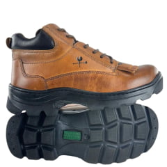Coturno Masculino Caminhos Da Roça Couro Látego Whisky Ref. KA16-4