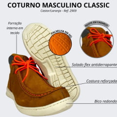 Coturno Masculino Classic Country Side III Castor/Laranja Ref:2909