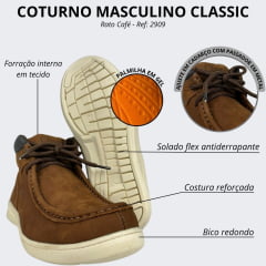Coturno Masculino Classic Country Side III Rato Café Ref:2909