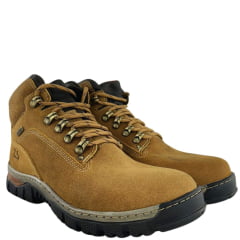 Coturno Masculino Zebu Bico Redondo Couro Destroyer Whisky - Ref:75080DT07