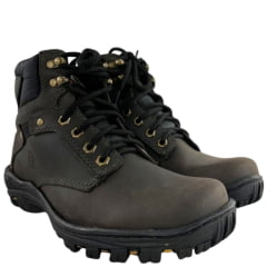 Coturno Masculino Classic Attrack Dublin Marrom Café Solado Preto/Bege - Ref:2909