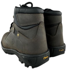 Coturno Masculino Classic Attrack Dublin Marrom Café Solado Preto/Bege - Ref:2909