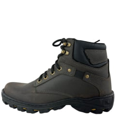 Coturno Masculino Classic Attrack Dublin Marrom Café Solado Preto/Bege - Ref:2909