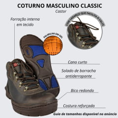 Coturno Unissex Classic Power Line Couro Castor