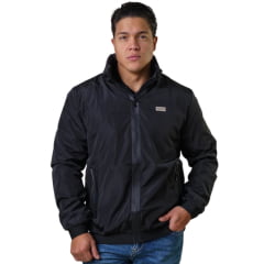 Jaqueta Masculina Texas Farm Corta Vento Field Rush Preto Com Capuz - REF:IN024