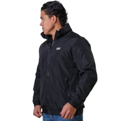 Jaqueta Masculina Texas Farm Corta Vento Field Rush Preto Com Capuz - REF:IN024