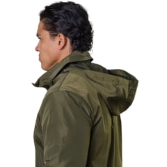 Jaqueta Masculina Texas Farm Corta Vento Field Rush Verde Militar Com Capuz - REF:IN024