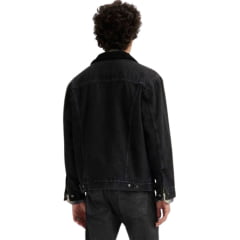 Jaqueta Masculina Levi's Jeans Trucker Relaxed Sherpa Preta Ref:A57840005