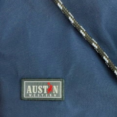Jaqueta Masculina Austin Western Azul Marinho Com Capuz Bolsos E Forro Em Lã - Ref:14791