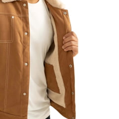 Jaqueta Masculina Javali Pinus Fibra Com Pele Caramelo Ref: 430FI
