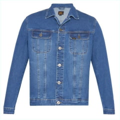 Jaqueta Masculina Lee Jeans Azul Médio Denim Strech New Sandler Ref: 1737L