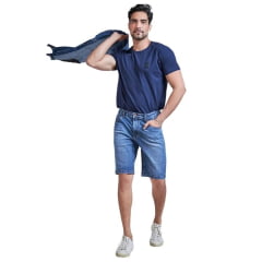 Jaqueta Masculina Lee Jeans Azul Médio Denim Strech New Sandler Ref: 1737L