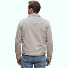 Jaqueta Masculina Lee Sarja Stretch New Balance Bege Areia Ref:1704