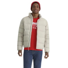 Jaqueta Masculina Levi's Tecido Impermeável Com Saco Para Guardar Cor Rock Beige Ref:594910476