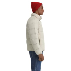 Jaqueta Masculina Levi's Tecido Impermeável Com Saco Para Guardar Cor Rock Beige Ref:594910476